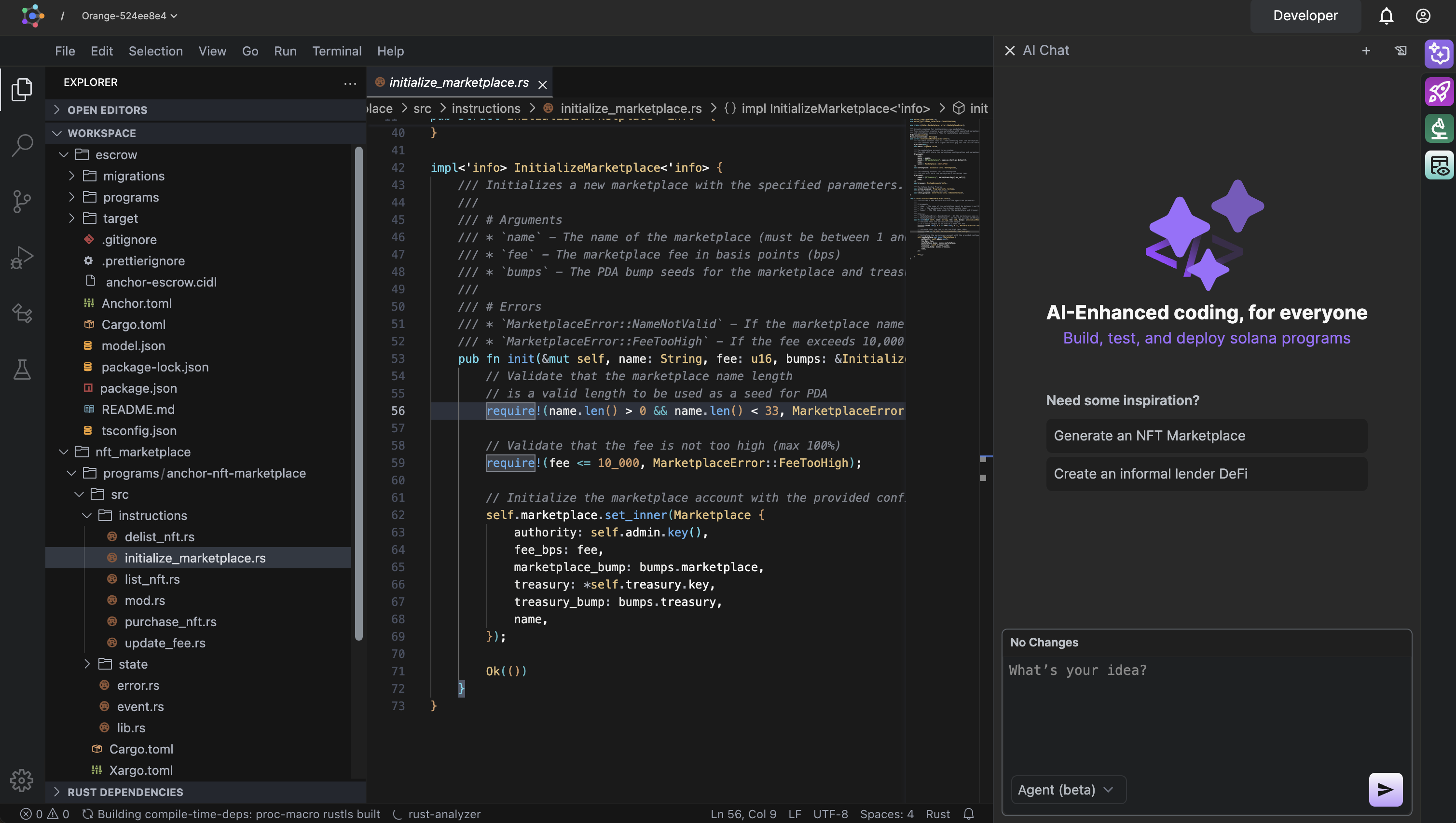 Template imported NFT Marketplace & Escrow