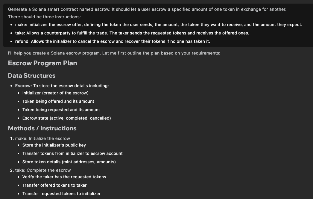 Escrow prompt