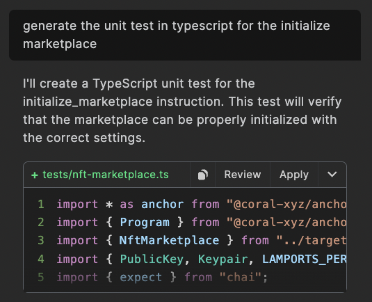 unit test result